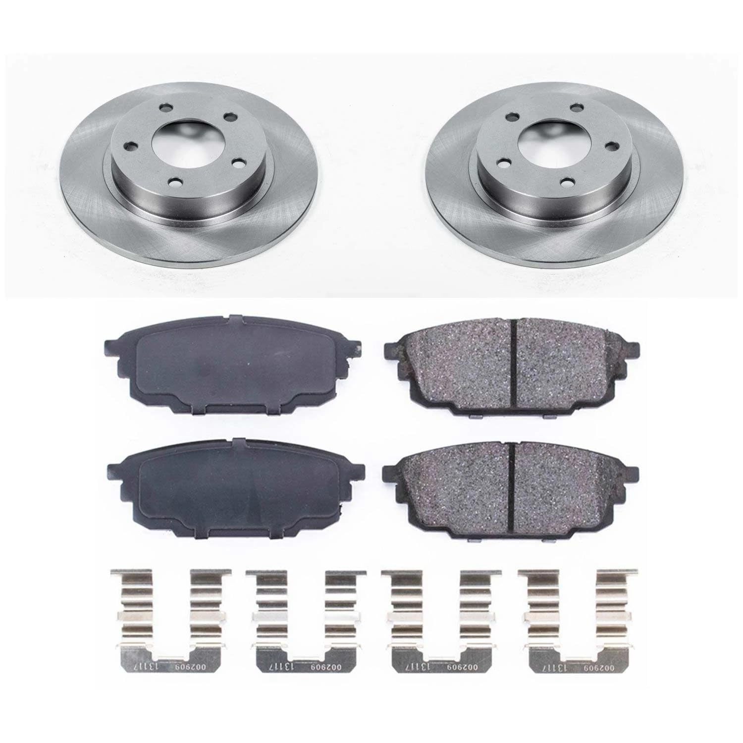 Power Stop Autospecialty KOE792 Rear Replacement Brake Kit-OE Brake Rotors & Ceramic Brake Pads