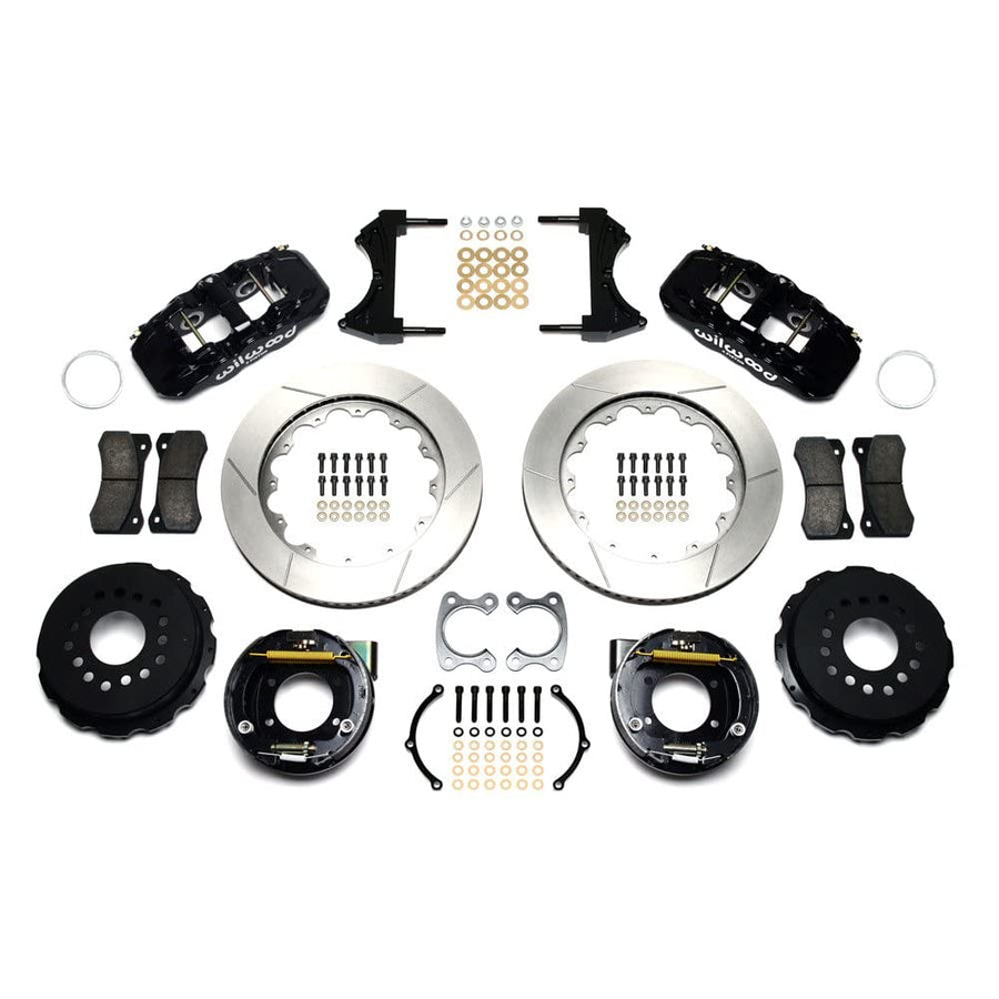 Rear AERO4 P-Brake Kit,14.00", Drilled, Red