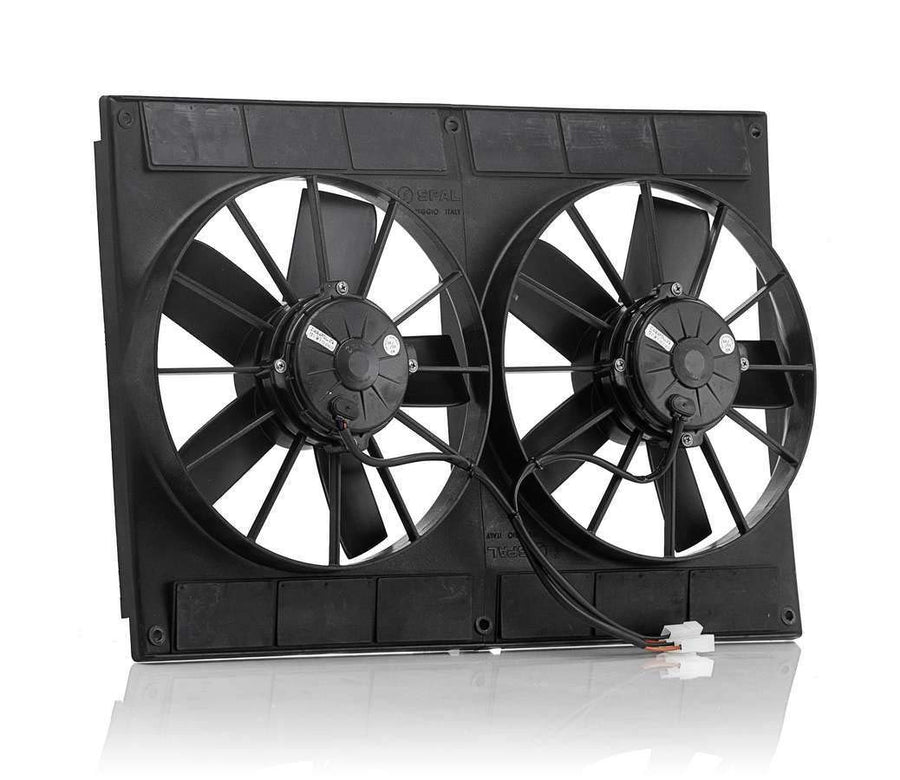 75007 Be Cool Euro-Black 11" High-Torque Electric Dual Puller Fan