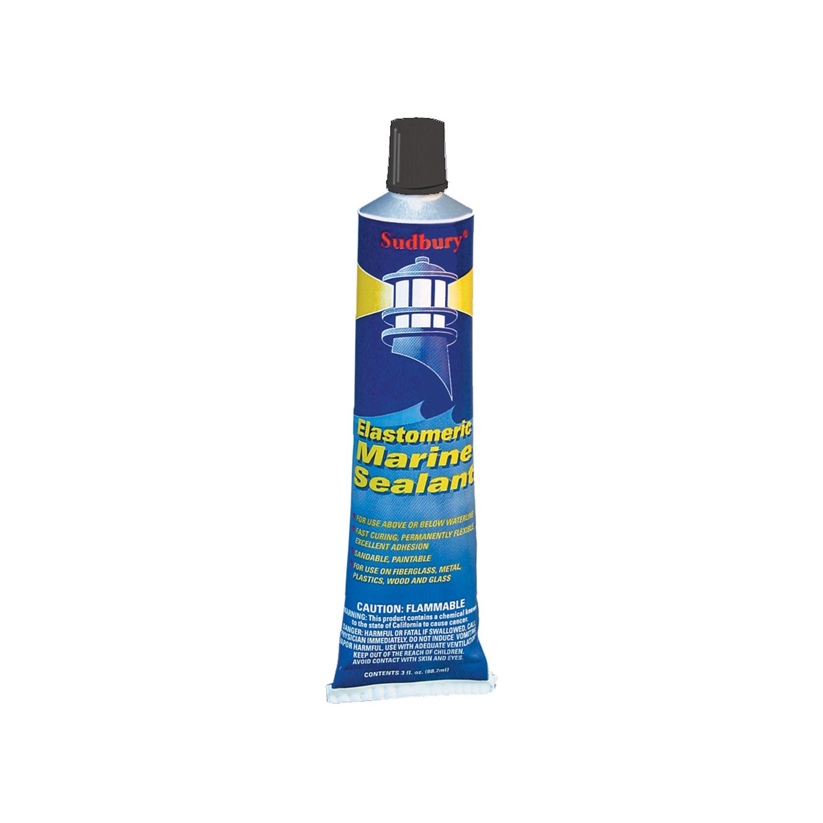 Marine Sealant Sudbury 322, 3-Ounce, Black Elastomeric