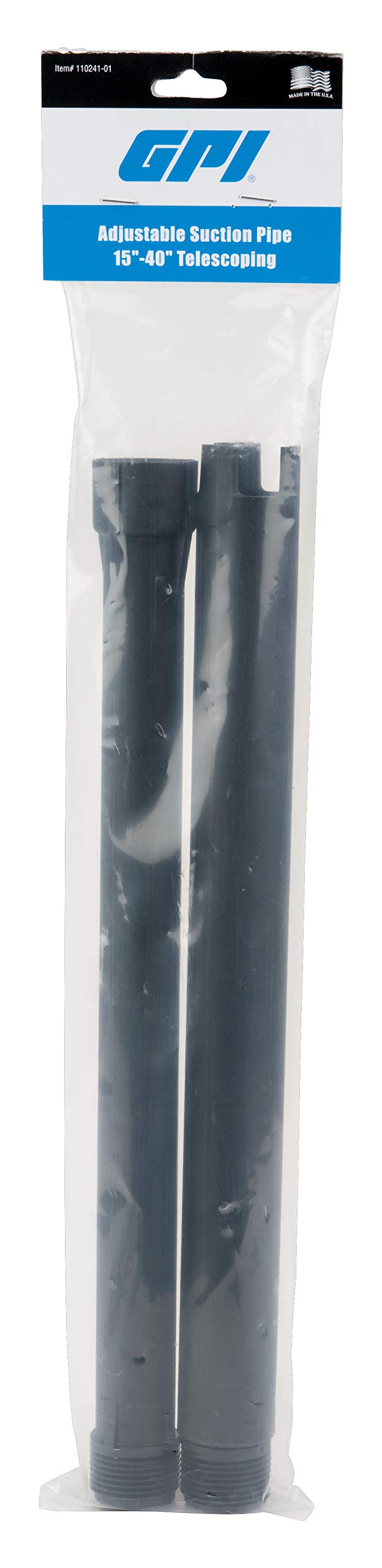 GPI Adjustable Suction Pipe, Telescoping 15" to 40" (GPI Genuine Accessory 110241-01)