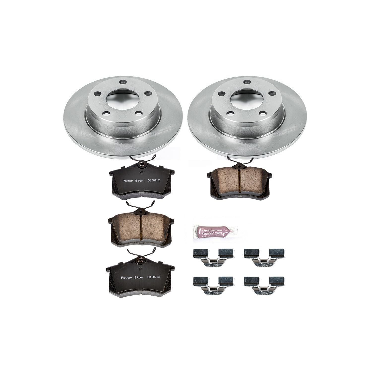 Power Stop Autospecialty KOE940 Rear Replacement Brake Kit-OE Brake Rotors & Ceramic Brake Pads