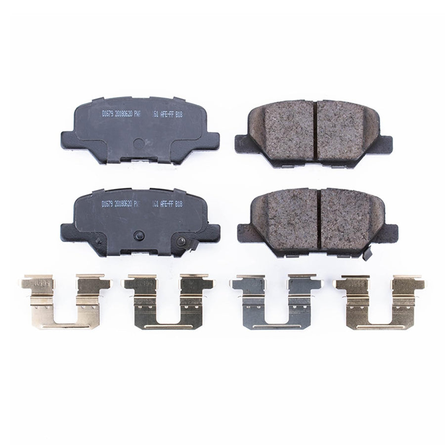 Power Stop Front Brake Kit For 3 Mazda 2014-18 |3 Sport 2014-16 |6 2014-15 |Mitsubishi Outlander 2014-18 |Outlander Sport 2013-24 - Ceramic Brake Pads With Installation Hardware, 17-1679