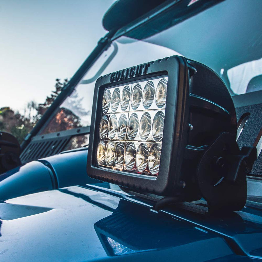 GXL Golight Performance Spotlight LED Permanent Mount Flood Light For Work Trucks, Boats, RVs and More Marine Grade - Black