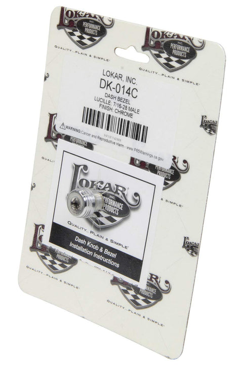 Lokar DK-014C Performance Products Dash Bezel - Lucille - 7/16-28 Male - Chrome