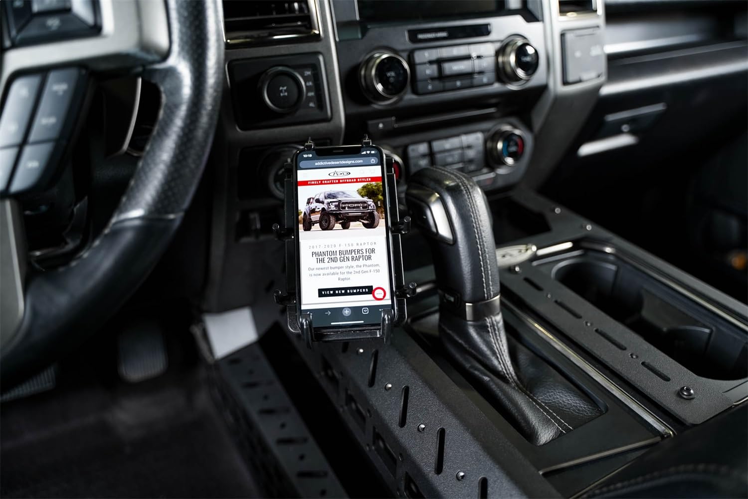 Molle Panels & Digital Device Mount Center Console for the 2015-2020 Ford F150 & 2017-2020 Ford F-150 Raptor (AC110360180, Center Console Molle Panels & Digital Device Mount, AC110360180)