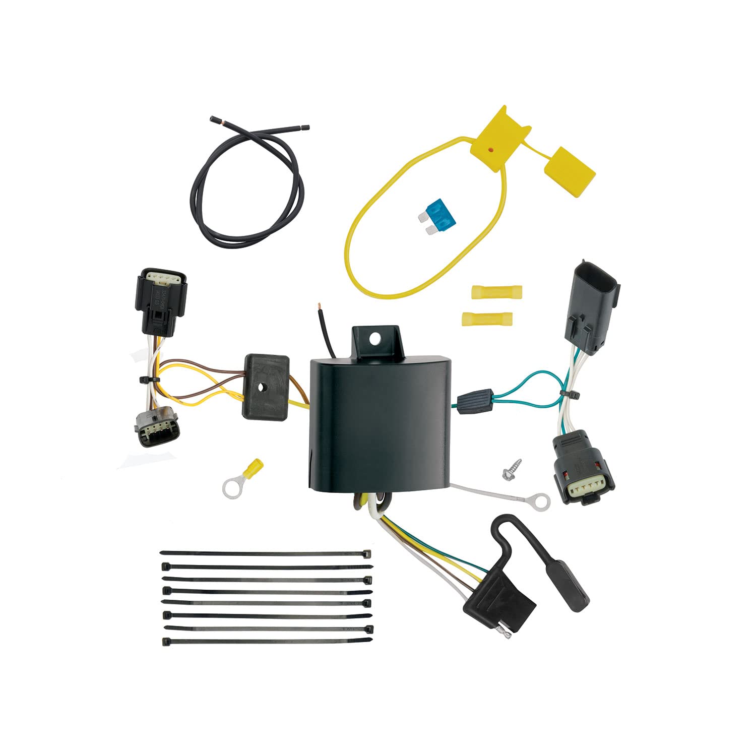 T-One Tekonsha 118655 T-Connector Custom Harness, 4-Way Flat, w/Circuit Protected ModuLite HD Module, Compatible with 2015-2023 Dodge Charger