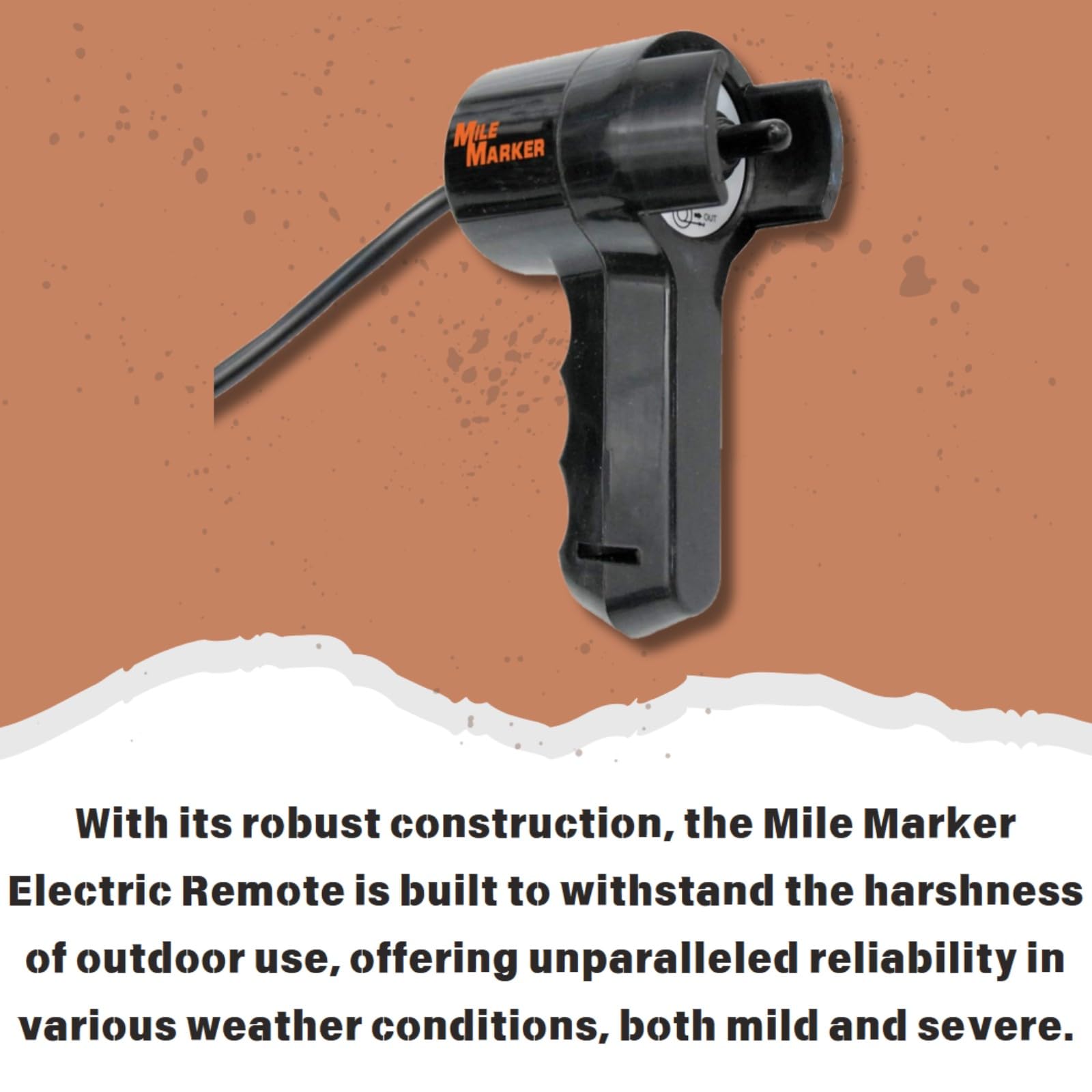 Electric Remote Mile Marker 76-50140-05B - Designed for All Electric Winches with Standard Solenoids - User Friendly Interface - 3 Pin Male Connection with Female Connector - Easy Installation