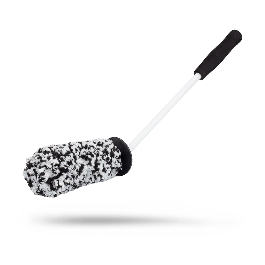 Maxshine Microfiber Universal Wheel Brush - 45° Angled Reach, Long Handle, Scratch-Free Cleaning, High-Density Soft Microfiber, Safe for Rims, Spokes, Engine Bays & Door Jambs – Car Detailing Tool