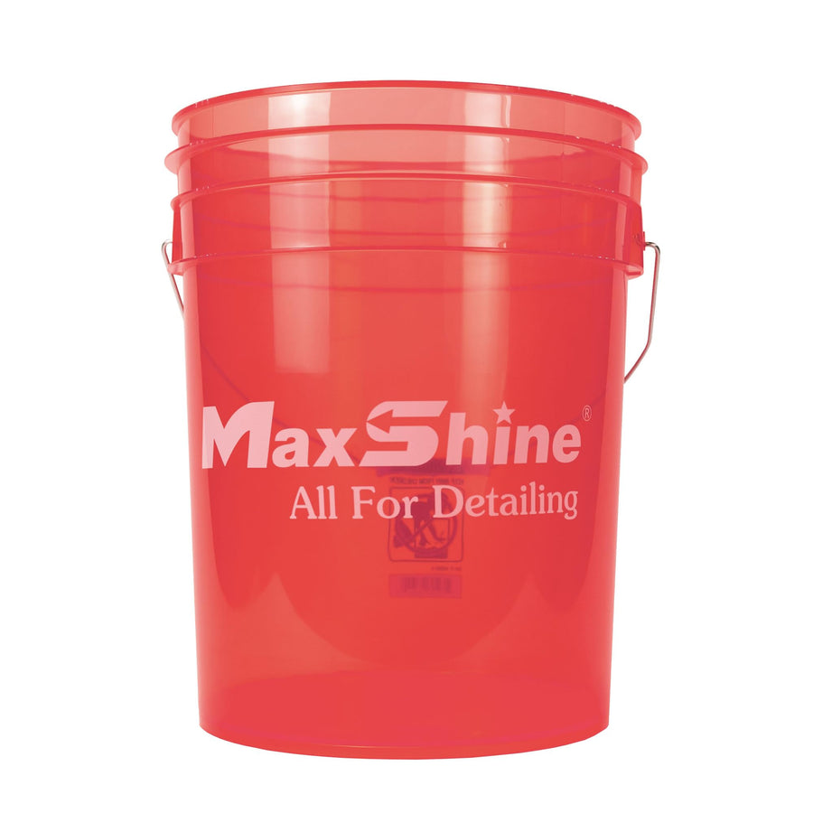 5gal Maxshine Universal Red Detailing Bucket – Car Wash Bucket for Scratch-Free Washing, Garage Storage & Detailing Tools – Holds Soap, Foam Cannon, Microfiber Towels & More