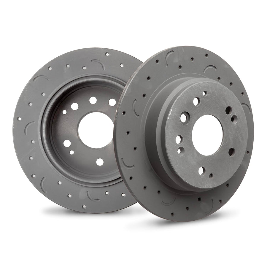 Cross-Drilled and Slotted Hawk Performance Talon HTC5359 Rotors