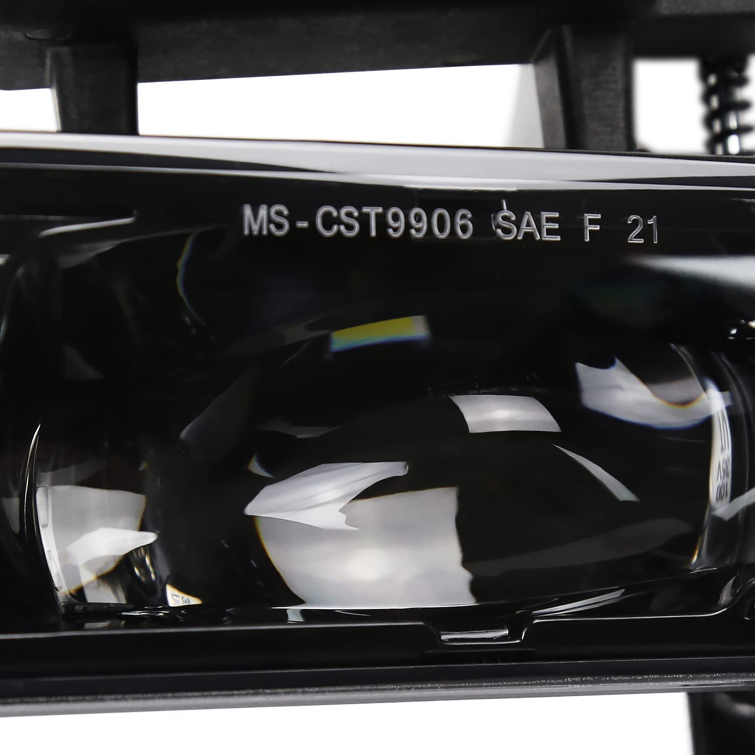 LED Fog Lights Spec-D Tuning Glossy Black Compatible with 1999-2002 Chevy Silverado 1500, 2000-2006 Tahoe/Suburban, Left + Right Pair Assembly