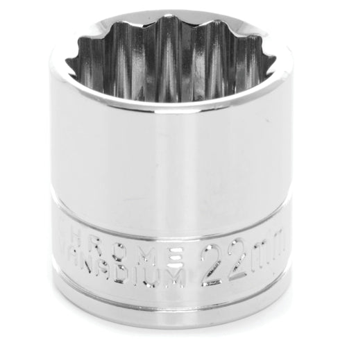 W38822 Performance Tool 3/8-Inch Drive 12-Point Socket, 22mm