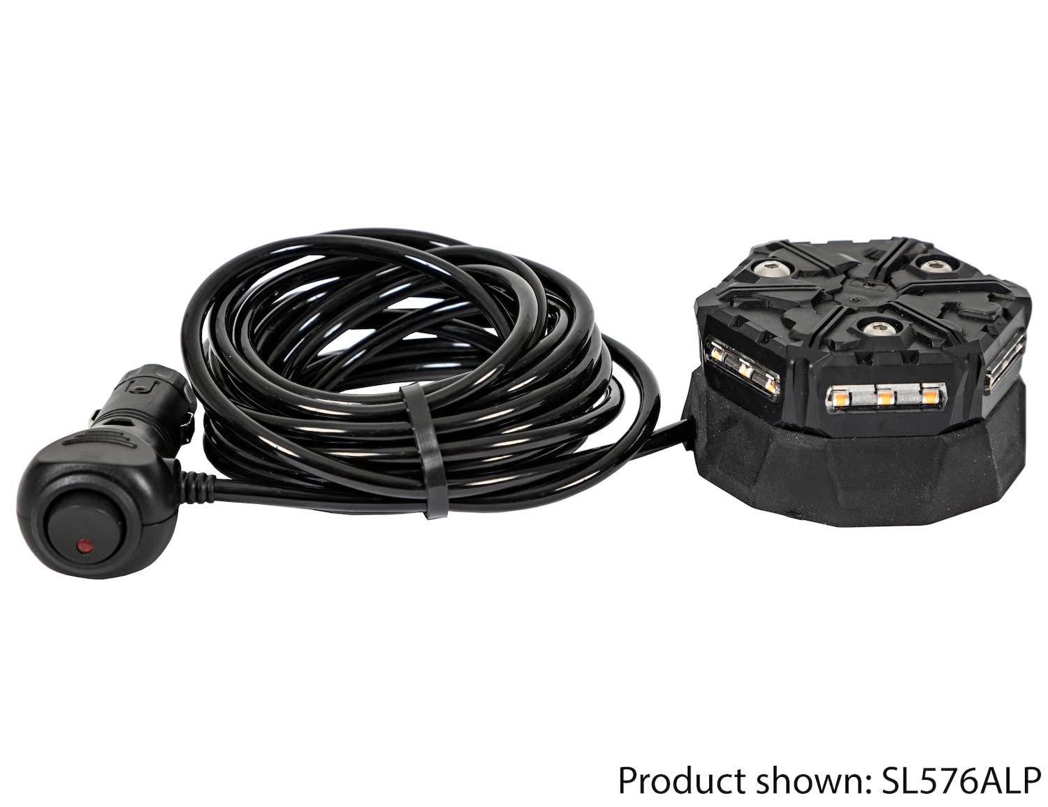 Class 2 Buyers Products LED Micro Beacon with Magnetic Mount and Auxiliary Plug, Strobe Light Beacon, Utility Truck, Trailer, Work Truck, Light Bar, Amber
