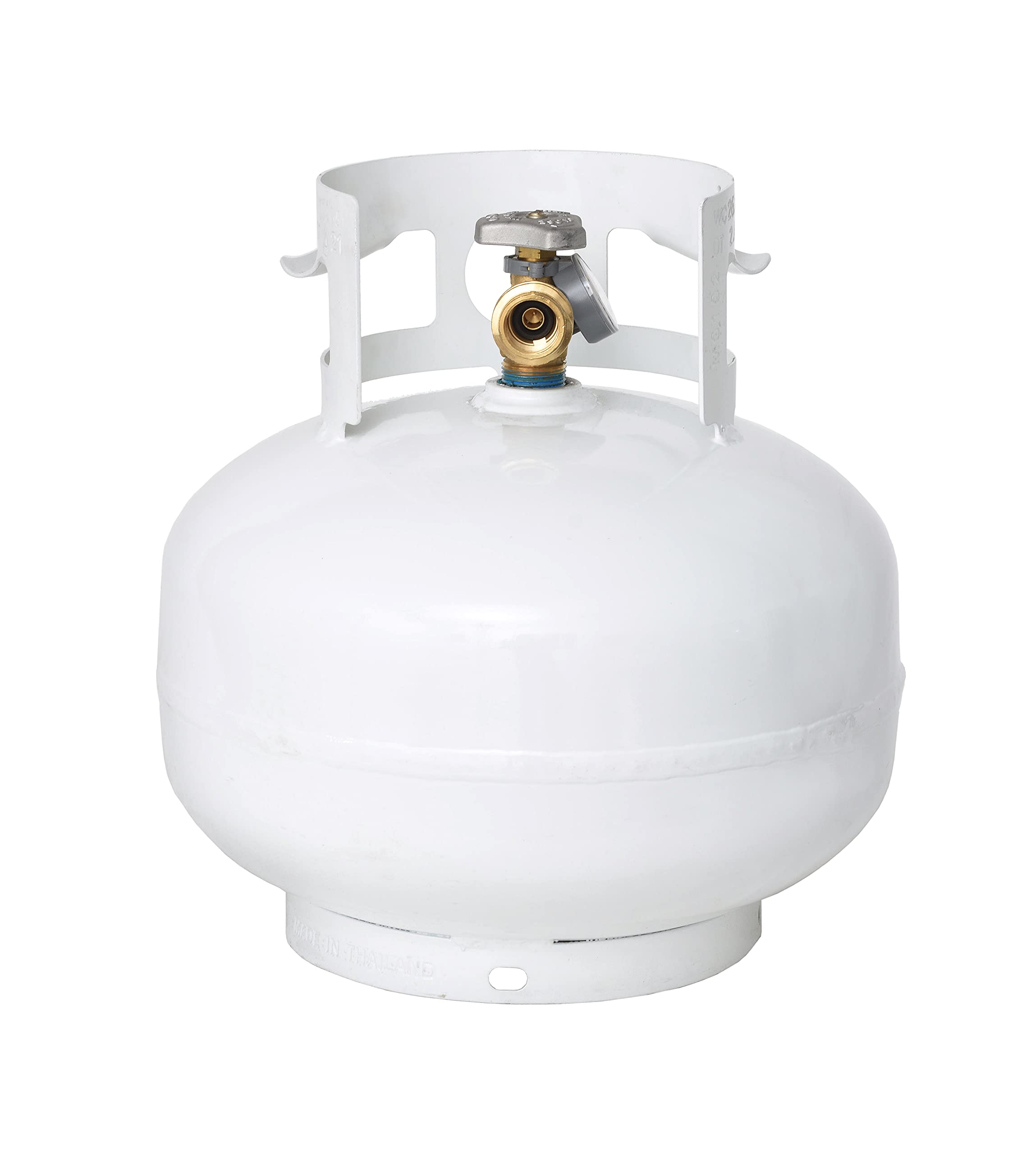 Flame King 11 Pound YSN11SQT Propane Tank Cylinder Squatty with Type 1 OPD Valve, White