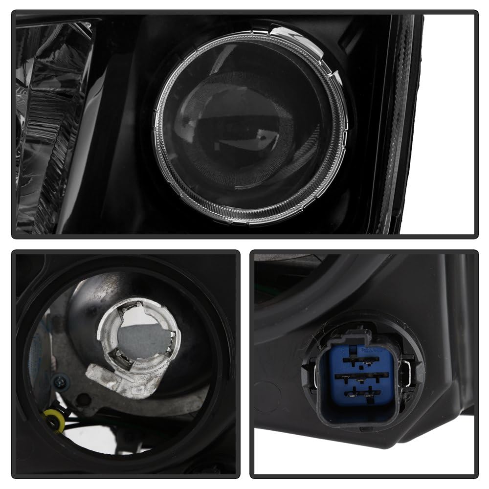 Ford Fusion Spyder (POE) 10-12 Halogen Projector Headlights - OE Color Black - Low Beam-H11(Not Included) ; High Beam-H7(Not Included) ; Signal-3157(Included) - OE Left