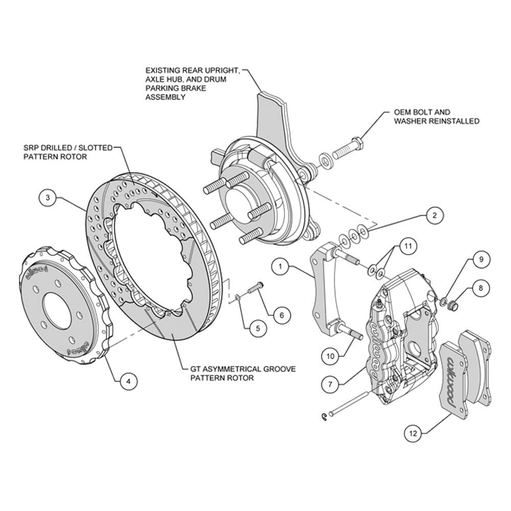 Red AERO4 Rear Kit,14.00"
