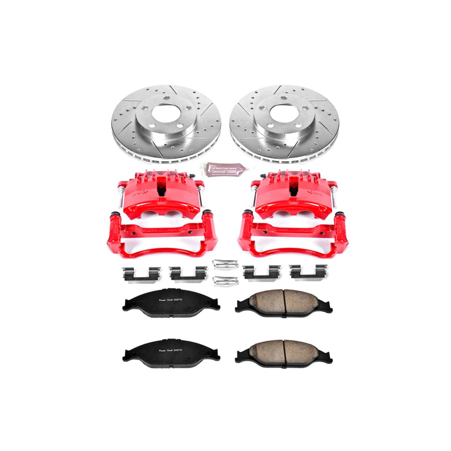 1-Click Performance Brake Kit Power Stop (KC1301) with Calipers For Ford Mustang 1999-2002 [Model Specific]