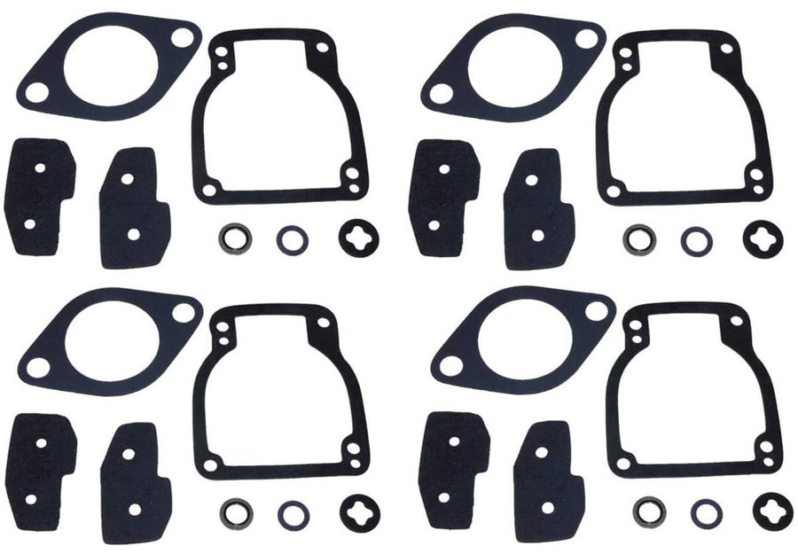 Carburetor Gasket Kit Engineered Marine Products for Mercury 100 115 125 Hp 4 Cylinder with WME Stamped Carburetors (4 Pack), Replaces 1395-811223-1 18-7211