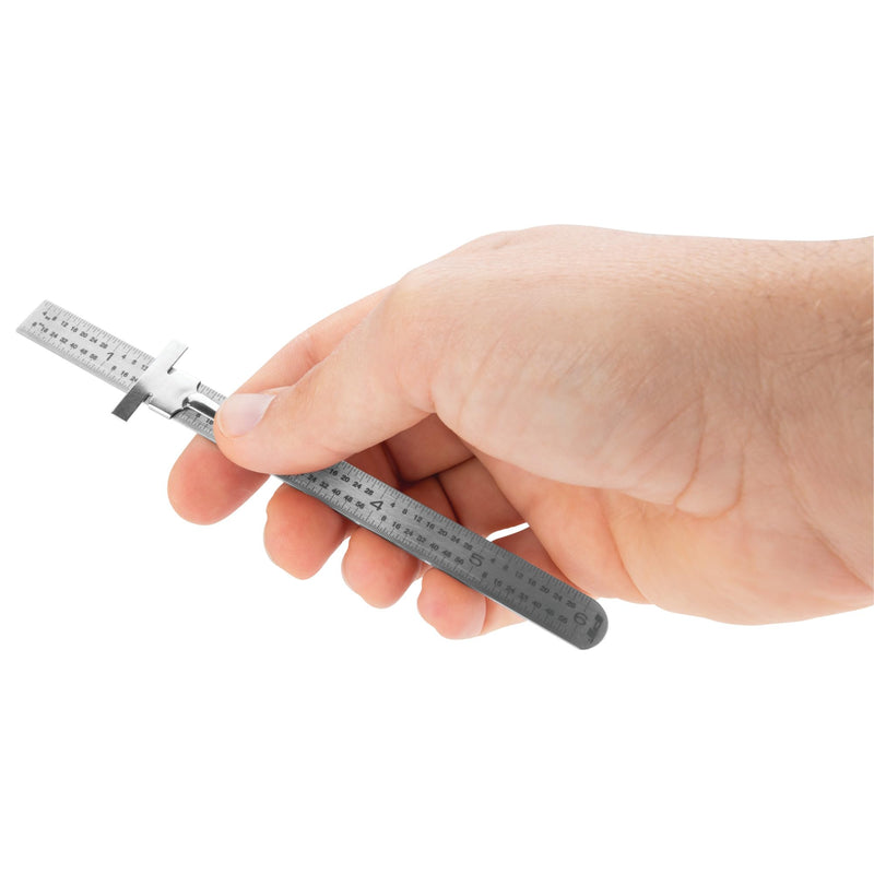W5707 Performance Tool 6-Inch Stainless Steel Sliding Depth Gauge, Silver