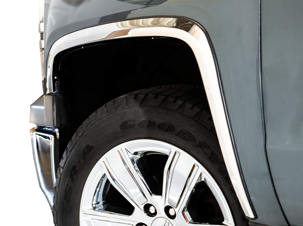 ICI CHE024 Fender Trim Stainless Steel Fits 1988-1999 Chevrolet/GMC Full Size Truck and SUV – Full Fit Style Trim