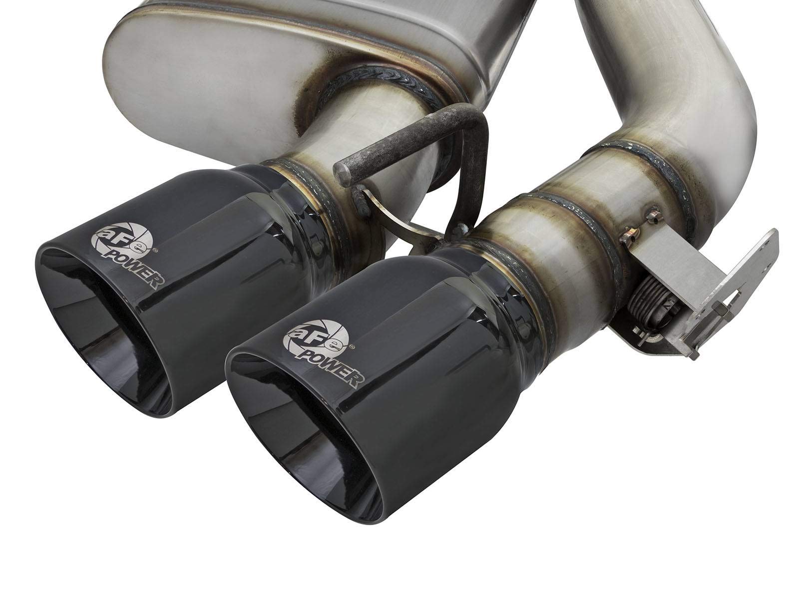 MACH Force-Xp Exhaust System aFe Power (for Chevrolet (3", Axle Back, Stainless Steel)), Black Tips