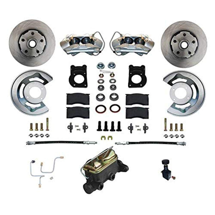 Manual LEED BRAKES Front Disc Brake Conversion 64.5-66 Ford - 4 Piston