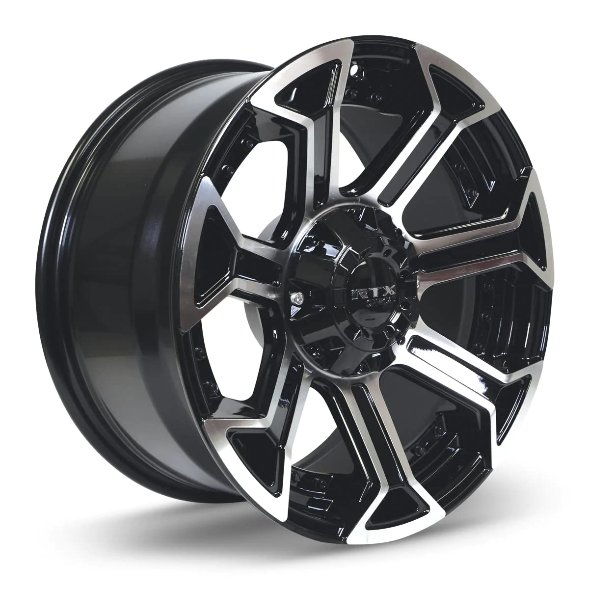 Peak RTX Custom Wheel - 20x10, -18 Offset, 5x127 Bolt Pattern, 71.5mm Hub - Black Machined Rim