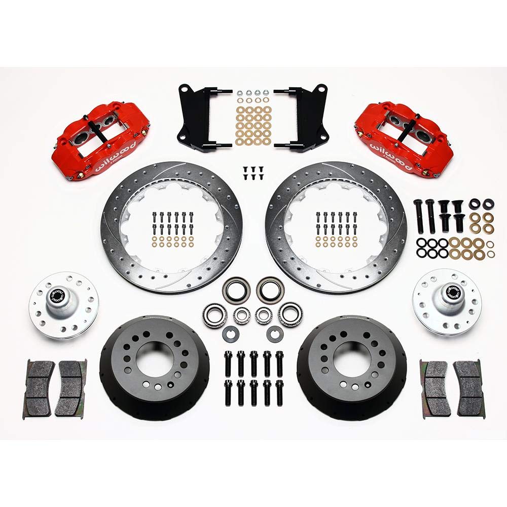 140-9803-ZR WILWOOD FNSL6R Front Hub Kit,12.88" Drill-Zinc,Red Camaro, Nova, Chevelle