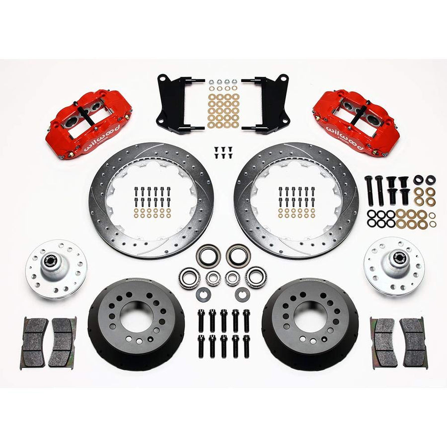 140-9803-ZR WILWOOD FNSL6R Front Hub Kit,12.88" Drill-Zinc,Red Camaro, Nova, Chevelle