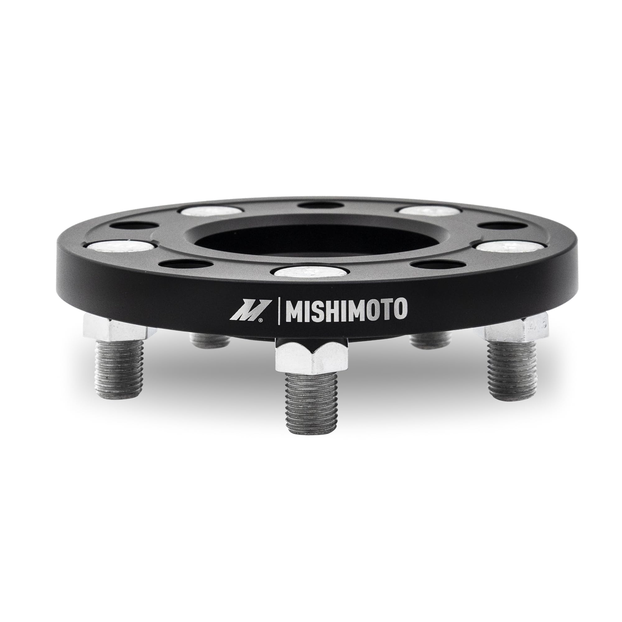 Mishimoto 5x114.3 Wheel Spacers, 64.1 Center Bore, M14x1.5, 25mm Thick, Black