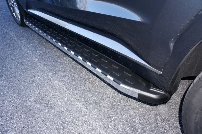 Romik REC Series 52108418-5.5" Black Running Boards with Polished Trim