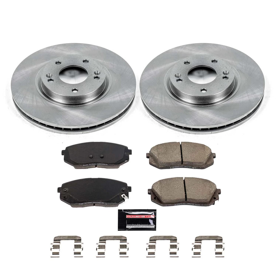 Power Stop KOE8621 Front Brake Kit-OE Brake Rotors & Ceramic Brake Pads For Kia Optima 2017 [Model Specific]