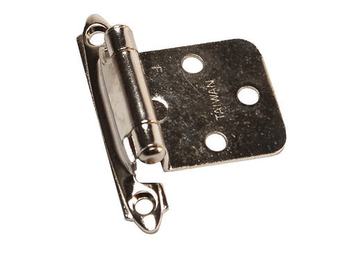 Self Closing Hinge RV Designer H238, Nickel, 2 Per Pack, Cabinet Hardware