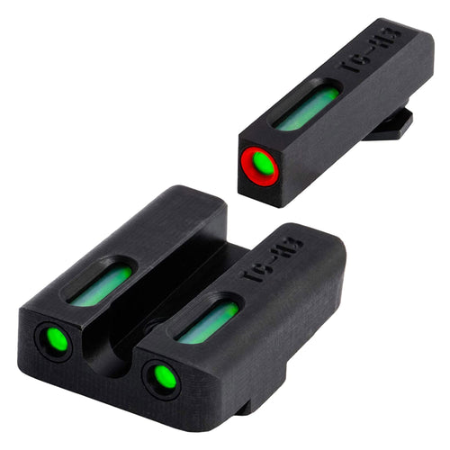 Glock Sight Accessories TruGlo TFK Pro Fiber Optic and Tritium Handgun with Fortress Finish Protection and Angled Rear Sight for Handguns