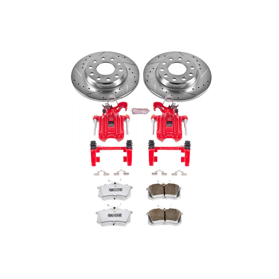 Power Stop Rear KC3109-26 Z26 Street Warrior Brake Kit Audi For Audi A4 2002-2006, Audi A4 Quattro 2002-2006 [Model Specific]