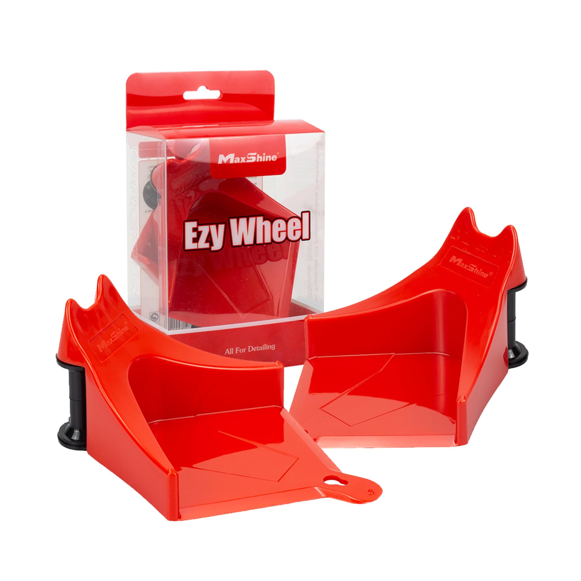 Maxshine Ezy Wheel Hose Roller Universal, 2-Pack (Red) | Car Wash Hose Guide Inserts Prevent Unnecessary Friction & Snags | Auto Detailing Tool for Smooth, Tangle-Free Car Washing & Garage Use