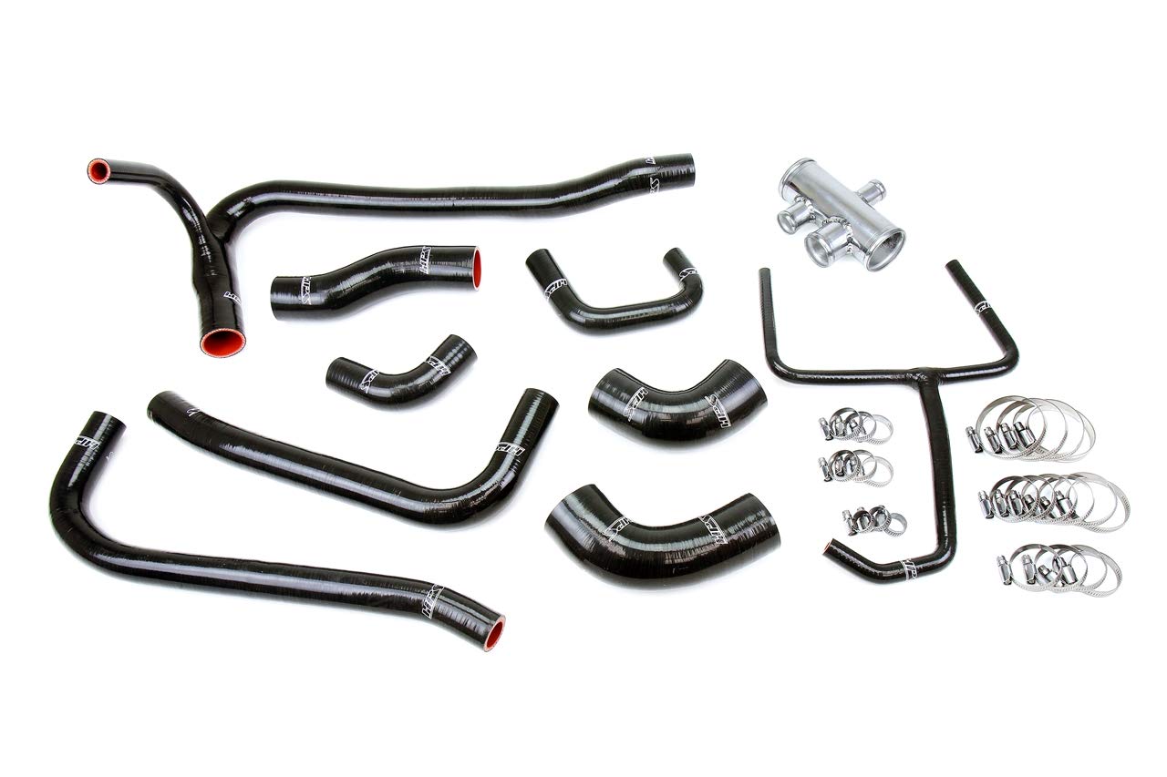 3-ply HPS Black Reinforced Silicone Radiator Coolant Hose Kit 57-2069-BLK