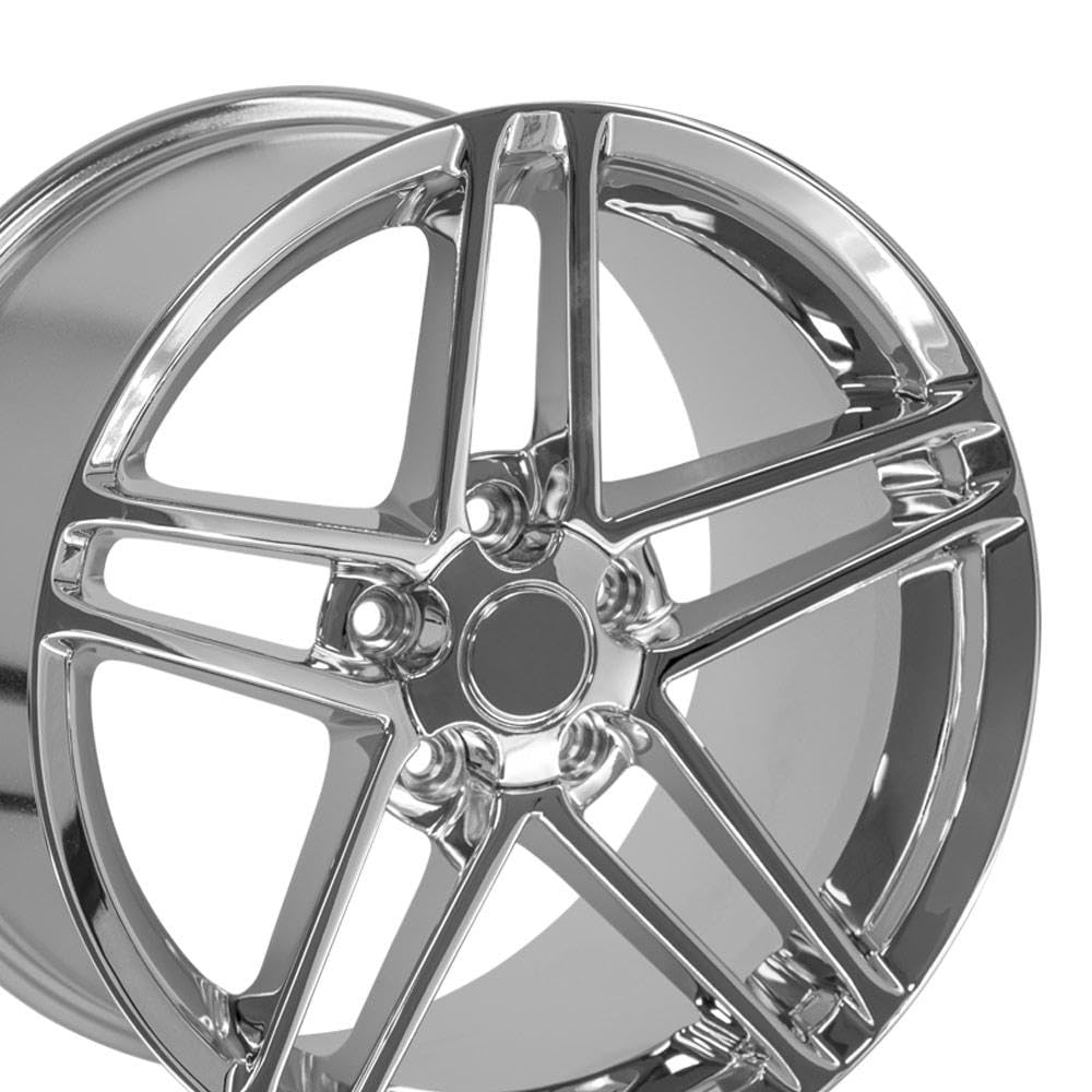 18 Inch OE Wheels CV07A Rim Fits Corvette C6 Z06 Style 5x120.65 18x10.5 Chrome - Hollander 5342 (1)