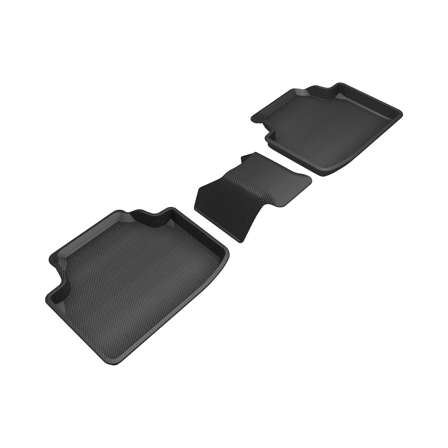 3D MAXpider Kagu Custom Fit Floor Mat (Black) Compatible for Volkswagen TAOS 2019-2023-Second Row