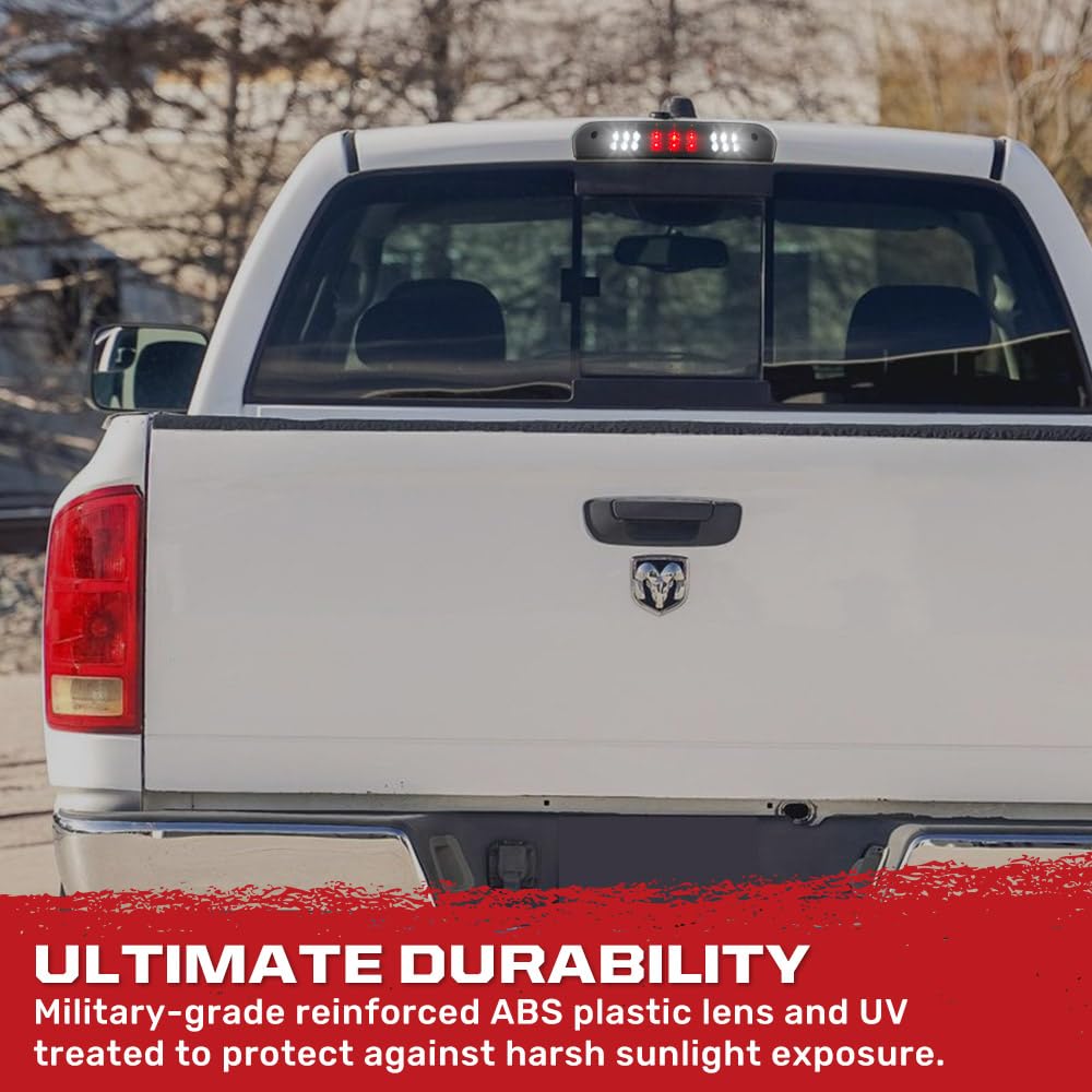 2002-2008 RAM 1500 & 2003-2009 RAM 2500/3500 - RECON Smoked LED 3rd Brake Light Kit with White Cargo Lights in Smoked Lens