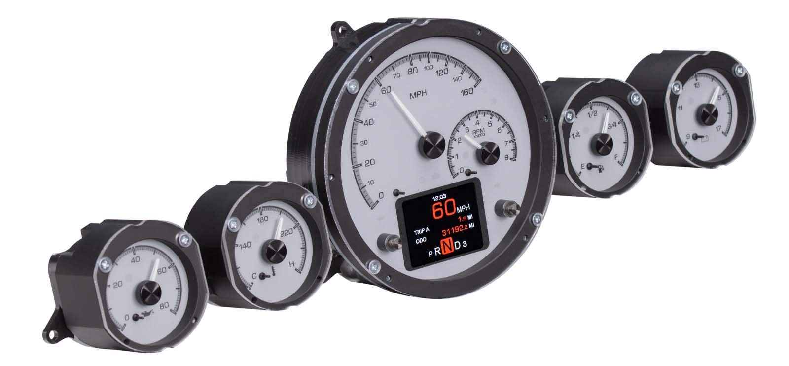 Dakota Digital 59 Chevy Impala 60 El Camino Custom Gauges Silver Alloy HDX-59C-IMP-S