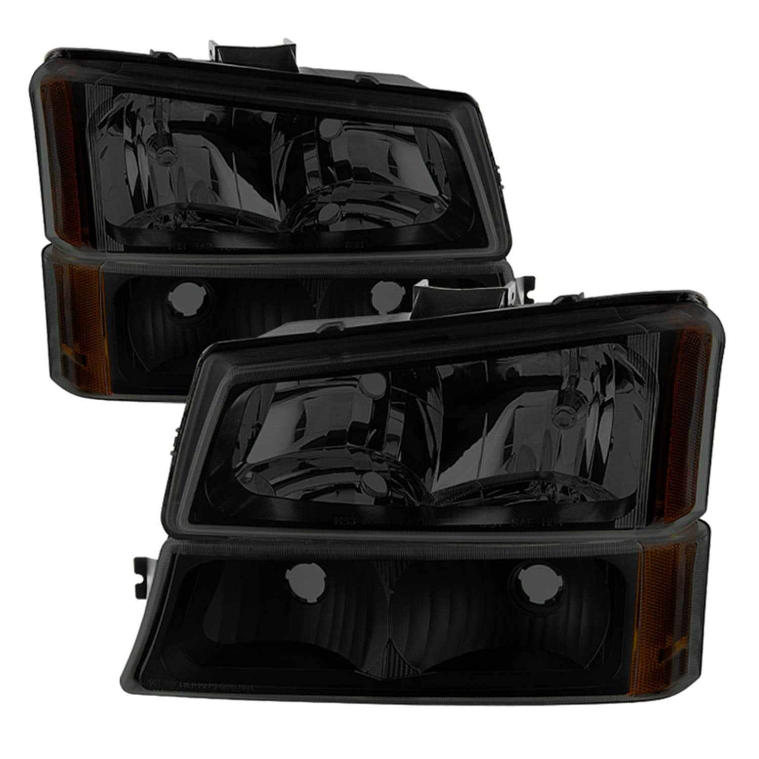 Chevy Silverado Headlight Xtune HD-JH-CSIL03-AM-BSM-SET, Black Smoke