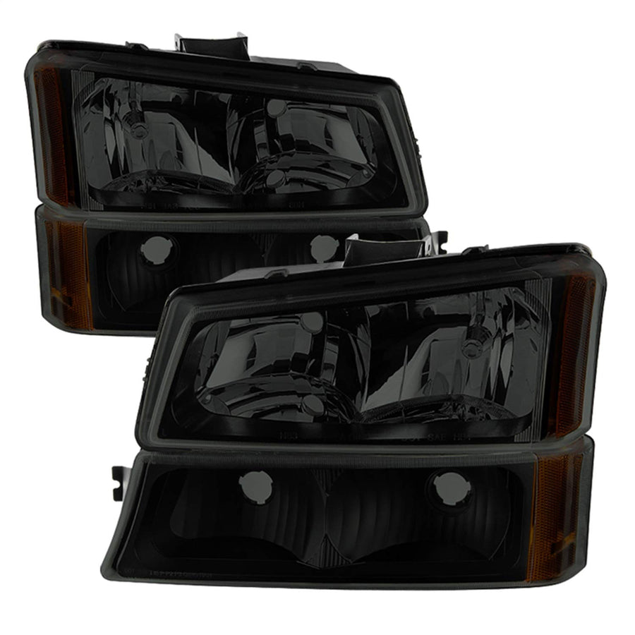 Chevy Silverado Headlight Xtune HD-JH-CSIL03-AM-BSM-SET, Black Smoke