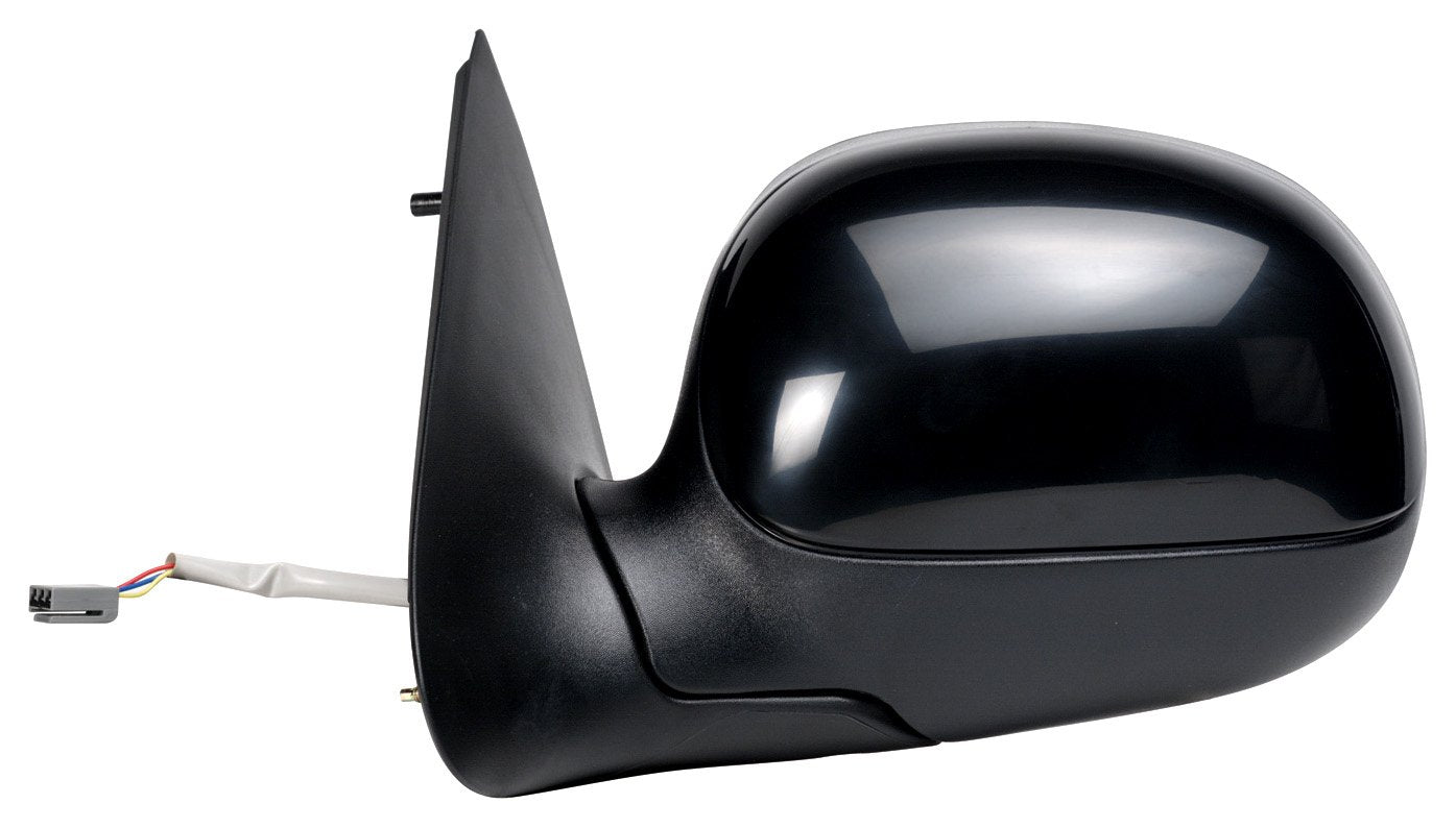 Fit System Mirror Driver Side for Ford F150, F250 LD Pick-Up, Black, w/PTM Cover, Foldaway, Power