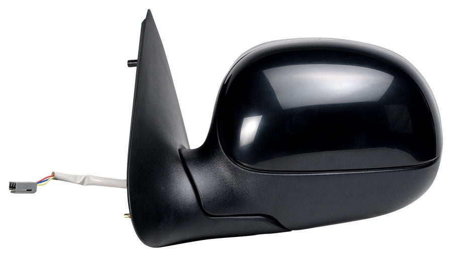 Fit System Mirror Driver Side for Ford F150, F250 LD Pick-Up, Black, w/PTM Cover, Foldaway, Power