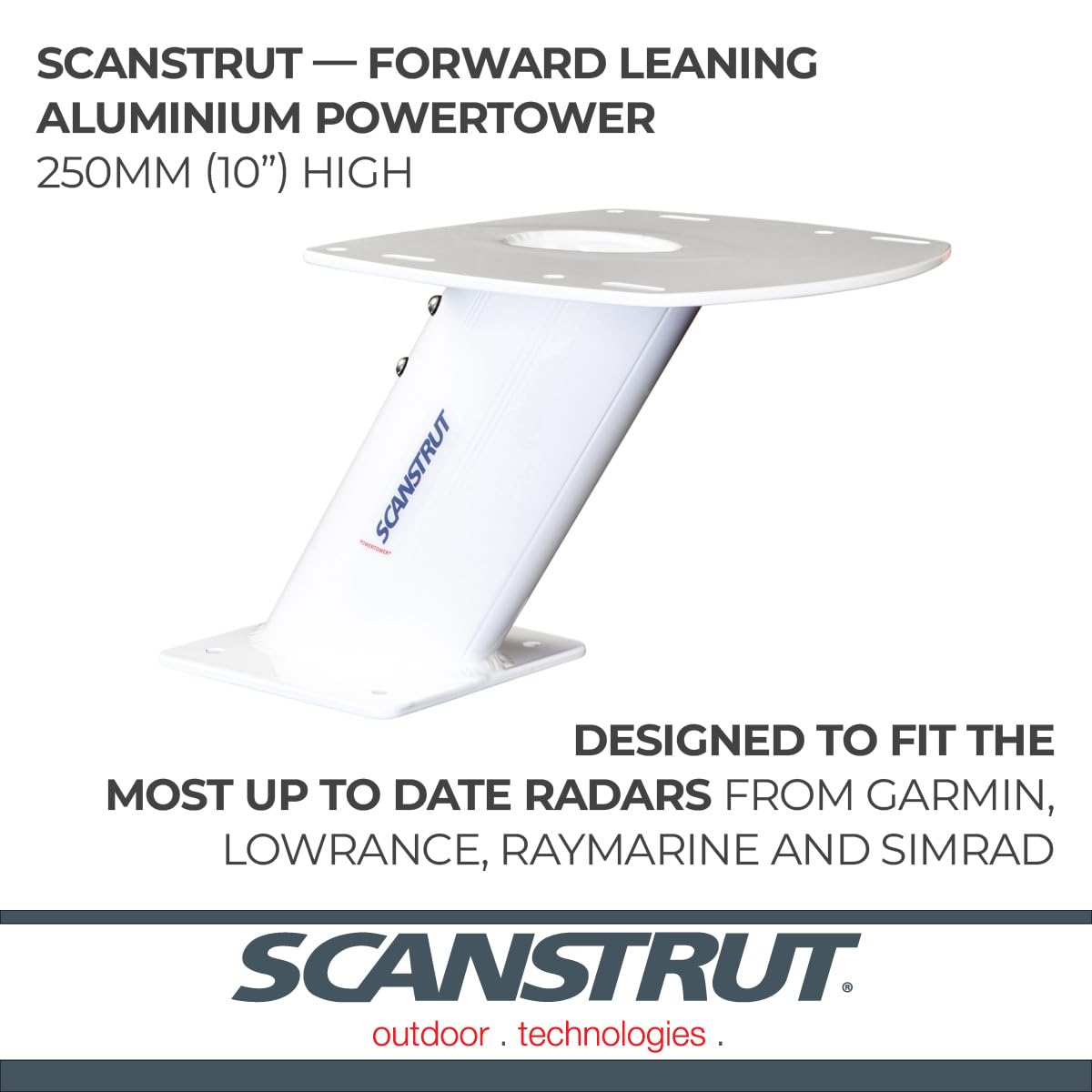 Aluminium PowerTower APT-F-250-01 Forward Leaning 250mm / 10" for radomes