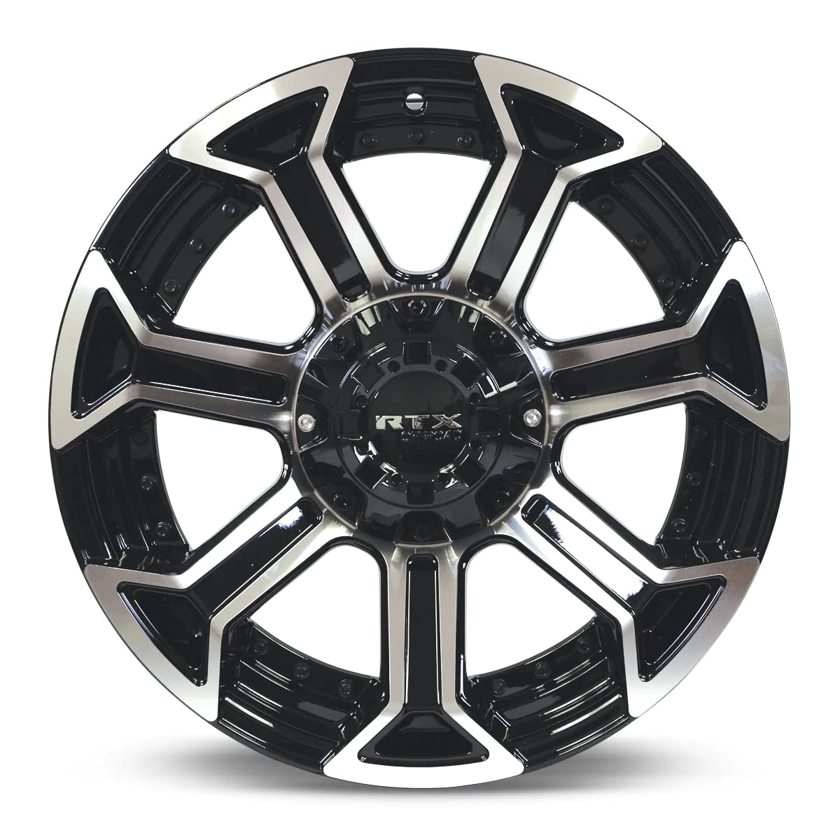 Peak RTX Custom Wheel - 20x10, -18 Offset, 5x127 Bolt Pattern, 71.5mm Hub - Black Machined Rim