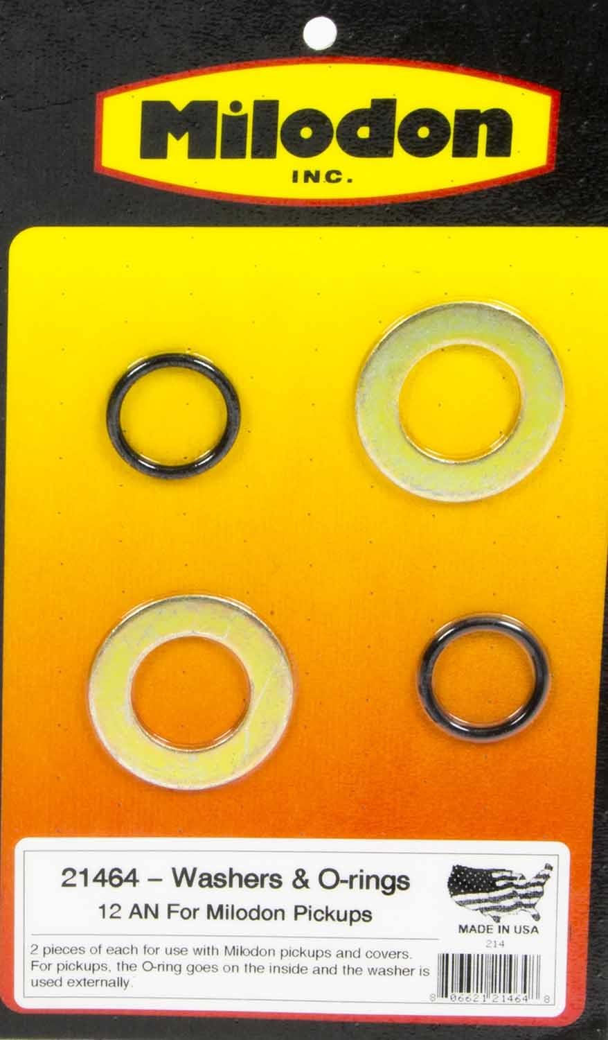 12AN Milodon Large Washer and O-Ring