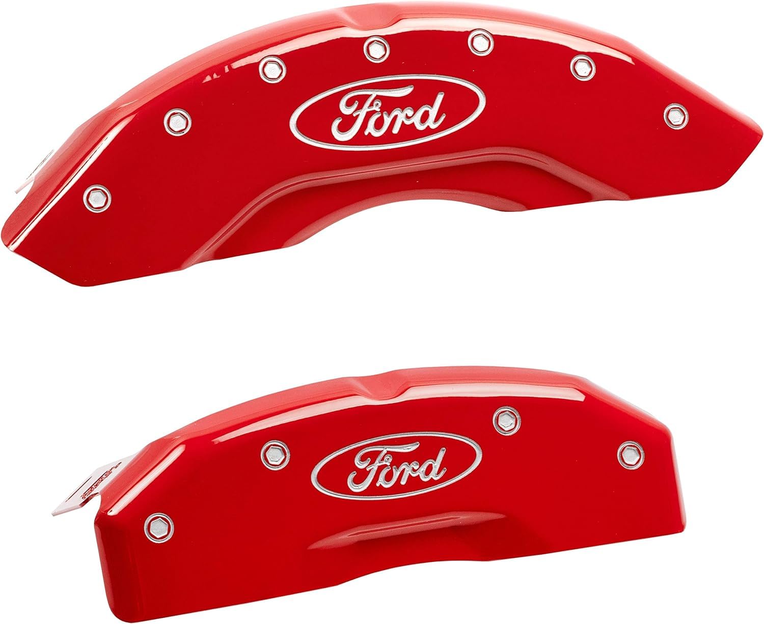 Brake Caliper Covers MGP - Front and Rear Set 2012-2020 Ford F-150 - Red